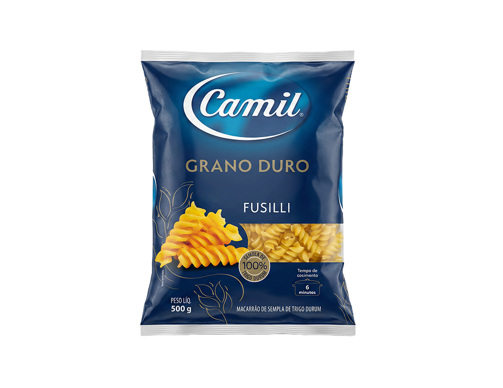 MACARRÃO FUSILLI GRANO DURO CAMIL 500 G (FDO 20 PCT)
